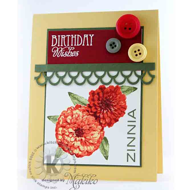 Download Zinnia Flowers Multi Step Clear Layered Stamp Kitchen Sink Stamps