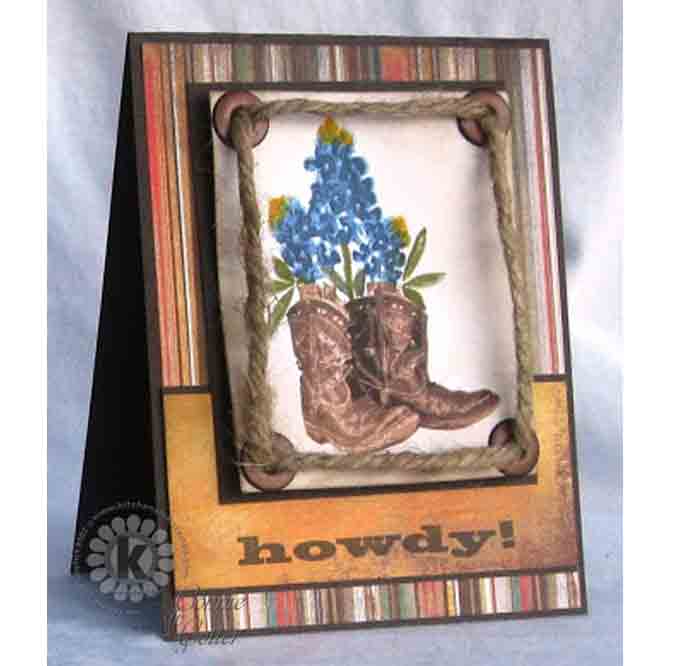 Bluebonnets Texas wildflower Multi Step clear layered stamps