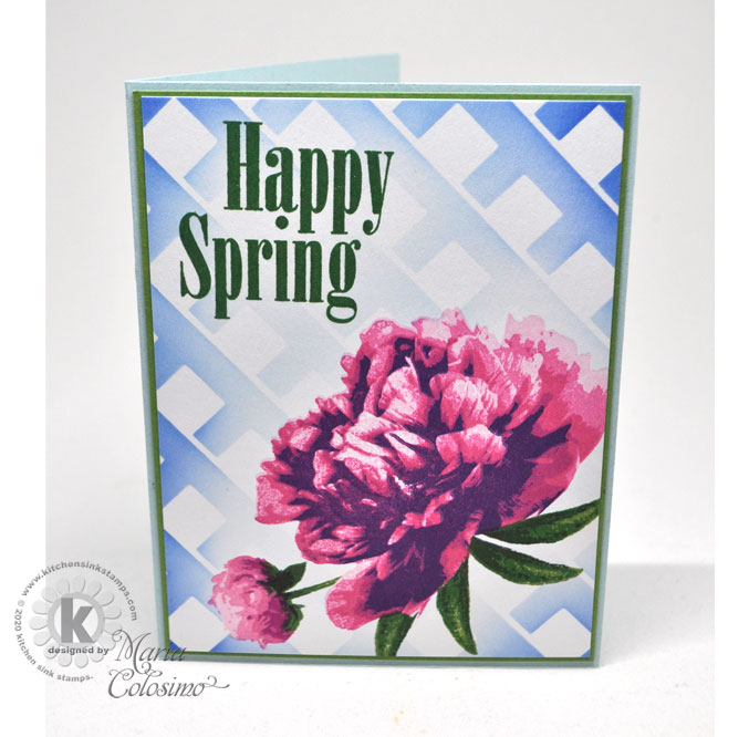 Peony Flower Multi Step clear layered stamps