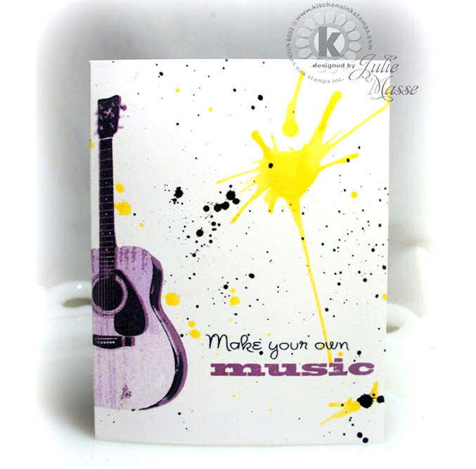 Download Guitar Music Multi Step Clear Layered Stamp Kitchen Sink Stamps