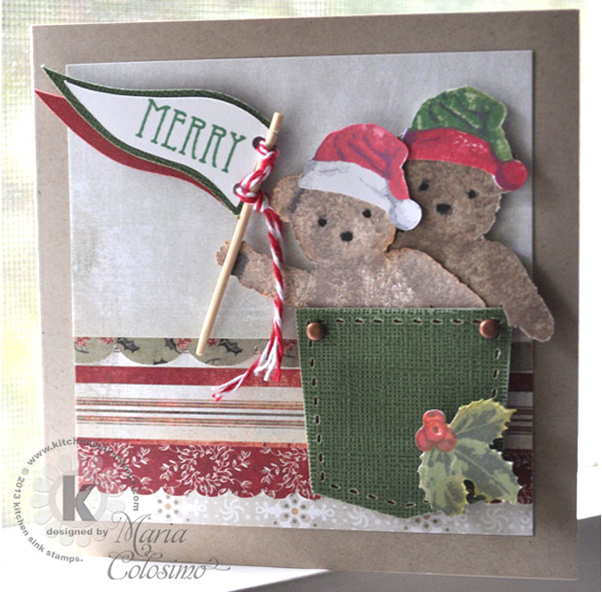 Get Well Teddy Bear Multi Step clear layered stamps