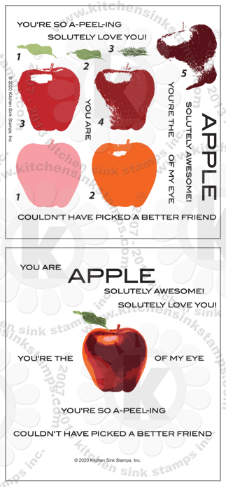 Download Apple Fruit Multi Step Clear Layer Kitchen Sink Stamps