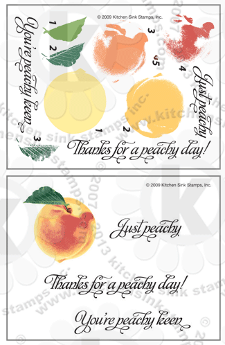 Peach Fruit Multi Step clear layered stamps