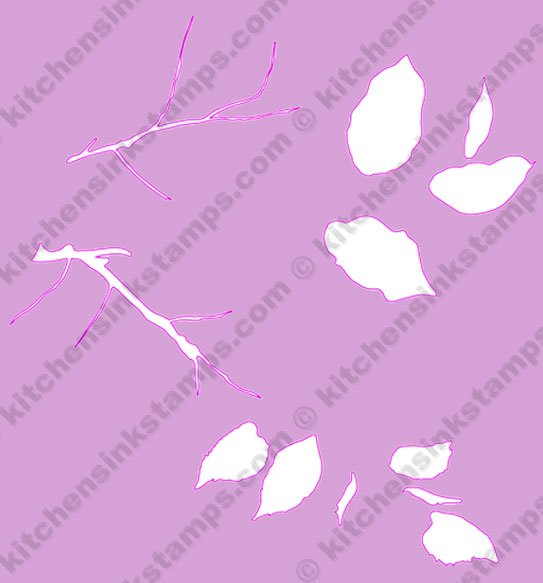 Download More Info Svg Branch And Leaves Plaque Stencil