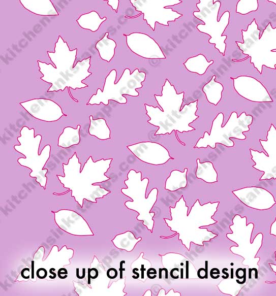 Falling Leaves Slimline Stencil digital SVG Cut File